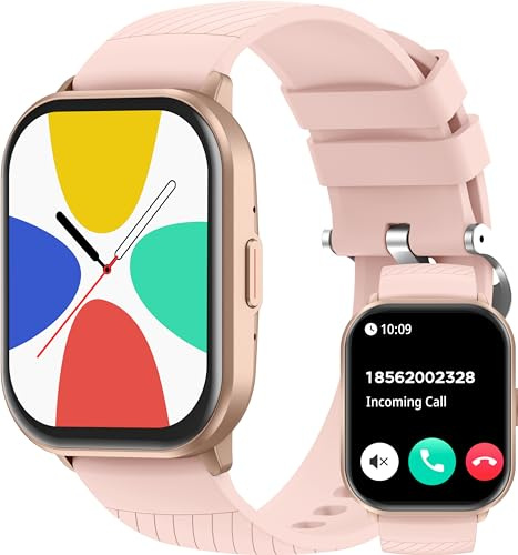 Smart Watch Annehmen/Tätigen Bluetooth Anrufe, Fitness Tracker Herzfrequenz Blutdruck Blutsauerstoff Monitor Schlaftracker Schrittzähler Schrittzähler IP68 Wasserdicht Smart Watch für Android iOS