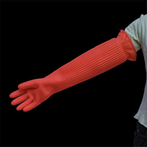 45 Cm Küchen Geschirrspülhandschuhe, Lange Gummihandschuhe, Wasserdichte Haushaltshandschuhe, Wiederverwendbare Reinigungshandschuhe Zum Bemalen Von Gartenhäusern, Wäsche Auto Lange Gummihandschuhe