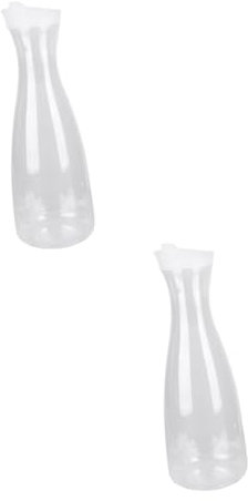 Cabilock 2 Pièces Bouilloire de capacité cocktail light pot acrylique pichet à eau en acrylique cruche d'eau bouilloire à vin bouilloire à jus en acrylique Avec couverture Un verre