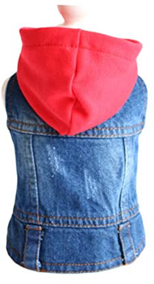 BESPORTBLE Haustierweste Denim-hundekleidung Strickmütze Bekleidung Größe XL Rot für Chihuahua Pudel