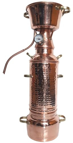 Dr. Richter 2L Alquitara Destille mit XXL-Kolonne | Destillieranlage zur Herstellung ätherische Öle (inkl. Thermometer)