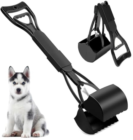 Linxor – Pinza, Paletta per Escrementi di Cane o Altri Animali – 80 cm – Nero