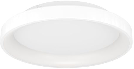 EGLO LED Deckenleuchte Loretello, quadratische Deckenlampe | Bürolampe dimmbar mit Fernbedienung, Metall und Kunststoff in Weiß, warmweiß-kaltweiß, 35 x 35 cm