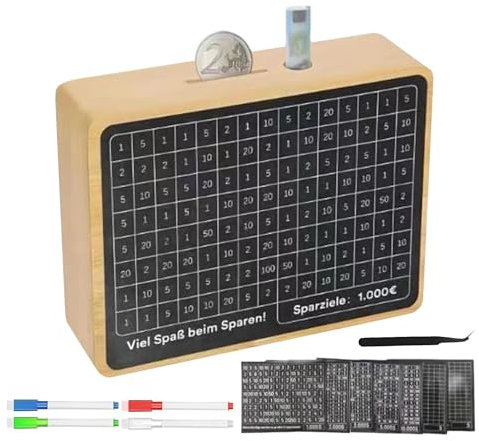 Zubehors Spardose mit Zähler,Spardose mit Zähler, Münzkassette aus, Geldbehälter, Geldsparbox, Urlaubsgeldbox, Spardose, Geldsparbox für Erwachsene und Kinder