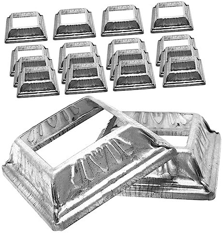 jojofuny 24pezzi Base Per Recinzione Quadrata Rivestimento Per Colonna Di Veranda Gonna Per Corrimano Copertura Per Cassetta Postale Facile Da Installare Bordi Lisci Resistente e Duratura