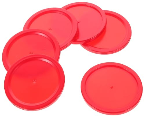 Kisangel Plastic Air Hockey Pucks 6-Pack 2-Inch Desktop Table Game Replacement Accessories for Competitive Play and Family Entertainment