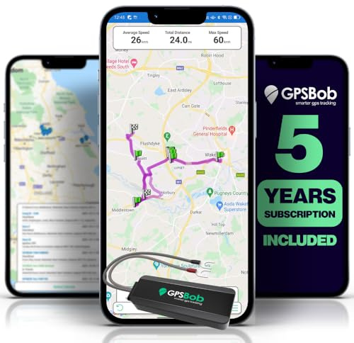 GPSBob 4G 12/24v Wired GPS Tracker,5 Years Tracking Included, Car, Van, Truck, Caravan, Motorhome Tracker, Plug and Play