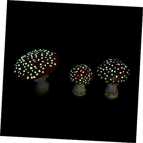 KONTONTY -Accessoires De Champignons De Paysage par Night Light Musroom Set 3 Pièces pour La Décoration De Jardin Et De Maison