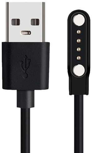 Lamshaw Cargador Magnético USB 3.3 Pies para Guudsoud X7 Auriculares - Cable de Recarga por Inducción con Reloj Magnético, Compatible con Modelos Guudsoud ﻿ (Negro)