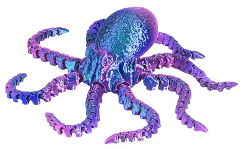 Octopus Stampato In 3D - Giocattolo Di Figurina Di Polpo Articolato, Creatura Sensoriale Di Fidget | Modello Di Animali Marini Da Collezione | Giocattolo Da Scrivania Divertente Per Dallo Str
