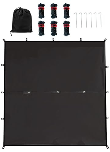 Tragbares Tarp - wasserdicht, Schwerer Schutz zum Wandern, Camping | Multifunktionale Erdmatte mit Oxford Tuch, langlebige Fußabdruckmatte, Abenteuer Outdoor-Decken mit Seil