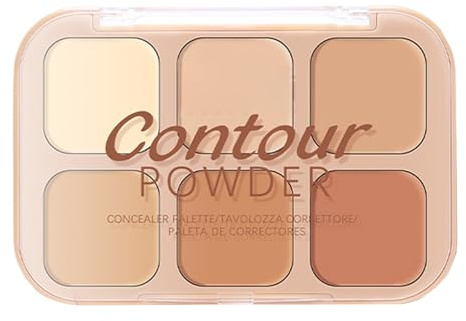 Makeup Concealer Pallet, Viso Cosmetic, Contouring Powder Blendable Deep Moisturizing Beauty Accessories for Night Out, Shopping, Daily Use, Incontri, Parti