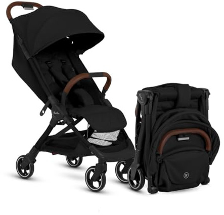 Silver Cross Clic Compact Travel Stroller – (Space) – Lightweight Baby Stroller for Airplane Travel – One-Hand Fold, Lie-Flat Infant & Toddler Seat – Birth to 55 lb