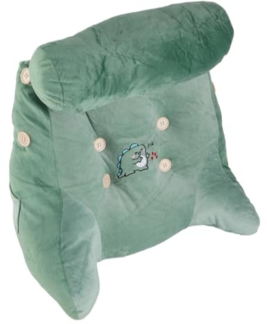AKLOSIPY Almohada de Respaldo Lavable con Cubierta Extraíble, Lindo Cojín de Soporte de Dinosaurios de Dibujos Animados para Silla de Oficina y Cabecera (Dinosaurio)