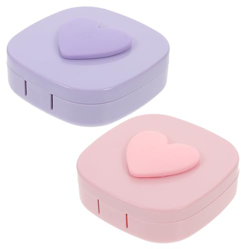 TOYZFRIENDY 2sets Contact Lens Case Portable Travel Lens Storage Box for Daily Use and Travel Convenience