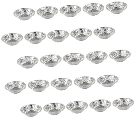 TOYANDONA 300 pièces Moules à Tartelettes Aluminium Jetables Petits Moules Pâtisserie Aluminium Résistants à Haute Température pour Cuisson Gâteaux et Œufs