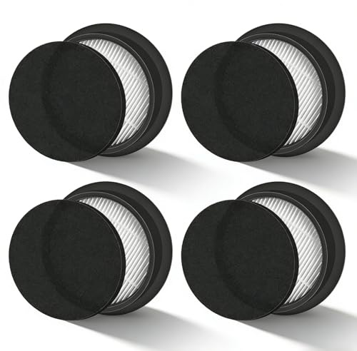 VAC04 Filter for SMOTURE VAC01 VAC02 VAC04 VC80 Cordless Vacuum Cleaner | 4-Pack HEPA Filters compatible with SMOTURE VAC01 VAC02 VAC04, Washable and Reusable