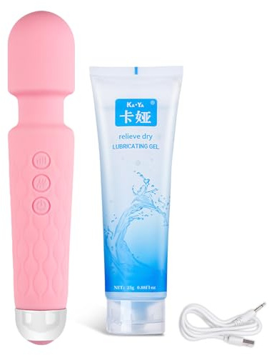 Vibración para Mujeres Vibrador Masajeador en Palo,Dispositivo de Masaje | Manual Eléctrico Inalámbrico,Masajeador en Palo de Silicona Suave con 20 Tipos de Vibración Diferentes,Silencioso&Potente