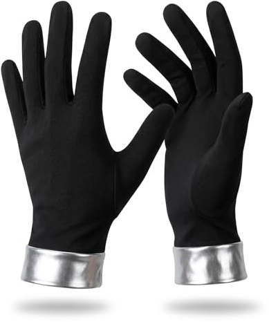MYZWEL 1 par fuktgivande bomullshandskar för torra händer och eksem, vita nattliga spa-behandlingshandskar för lotion och krämer, mjuka och andningsbara för kvinnor och män