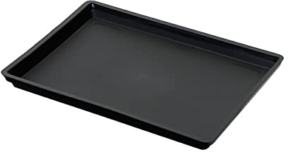 Geosism & Nature Soucoupe Japonaise en Plastique à Bords Droits pour bonsaï, 19 x 13 x 1,2 cm, Usage intérieur - D6