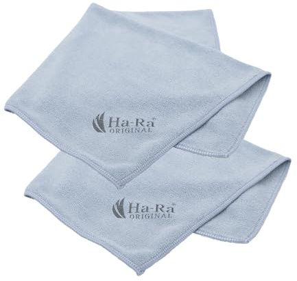 Ha-Ra Star-Tuch blau 2er Set (Farbton kann variieren) I Mikrofaser Tuch für Oberflächen-Reinigung I Zwei Putztücher in 40 x 40 cm I Hochleistungs-Mikrofaser I hohe Reinigungskraft.