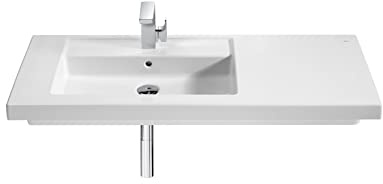 Roca,Prisma,Lavabo de porcelana mural o de sobremueble,Blanco,,cubeta izquierda, repisa derecha,900mm x 450mm x 130mm,A327544000