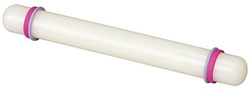 Matterello per pasta di zucchero con guide 22 cm