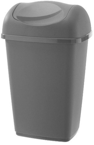 25 LITRE SILVER SWING TOP BIN / DUSTBIN / RUBBISH BIN / KITCHEN / HOME / BATHROOM by tontorelli