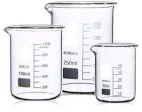 Rocwing Boro 3,3 glas graderad mätbägare för laboratorium eller kök (50 ml+100 ml+250 ml)