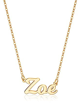 Ursteel Personalisierte Namenskette, Muttertagsgeschenk, 14 Karat vergoldet, personalisierbare Namenskette, zarte Halskette mit Namensschild, personalisierbarer Schmuck für