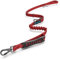 IOKHEIRA Bungee Dog Leads, Anti Pull Dog Leads with Car Seat Belt Buckle, Reflective Thread Dog Leads with Traffic Control Handle, Adjustable Dog Leash for Small Medium Large Dogs Red