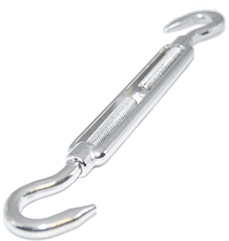 Spannschloss M10 Form B Haken-Haken 2 Stück Edelstahl EN 1.4401 Spannschraube A4 NIRO, Nirosta