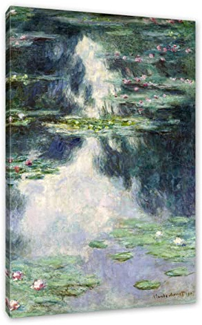 Generisch Claude Monet - Teich mit Seerosen als Leinwandbild/Größe: 100x70 cm/Wandbild/Kunstdruck/fertig bespannt