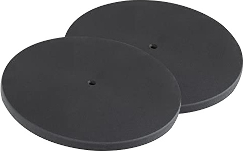 Pronomic SLS-4420 BK Teller für Distanzstange 2x Set, Mit M20-Gewinde | Schwere Rundsockel für Lautsprecher-Distanzrohre, Aus Gusseisen, Durchmesser: 44 cm, Gewicht: je 9, 0 kg, Farbe: Schwarz