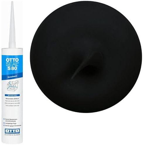 OTTOSEAL S 80 geruchsarmes Naturstein-Silikon C1300 matt anthrazit 310ml – Geruchsarm – Keine Randzonenverschmutzung – Sicher gegen Schimmel & ideal für Bad, Küche & Wohnbereich