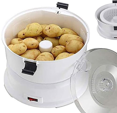 Pelapatate elettrico, pelapatate rotante automatico, pelapatate rotante automatico in acciaio inossidabile per frutta e verdura, capacità 1 kg, sbucciatura rapida in 1 minuto per cucina domestica