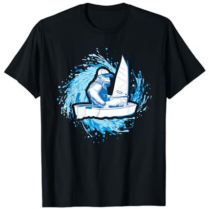 Sasquatch Optimist Segelboot Segeln Lustig T-Shirt