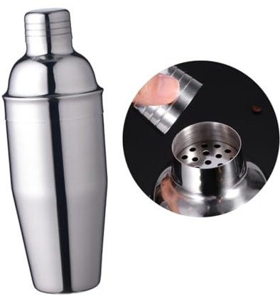 COLLBATH 750 Ml Cocktailshaker Edelstahl Mit Sieb Und Deckel Martini Shaker Für Hausbar Auslaufsicher Einfach Zu Reinigen Mit Jigger Kappe