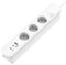 Tischsteckdose mit USB C PD 65W,3 Fach Einbausteckdose mit 3 USB,BQO Steckdosenleiste Schreibtisch mit 1.8M Kabel,Tischsteckdose Klemmbar für Zuhause Büro, 10A/2500W, Weiß