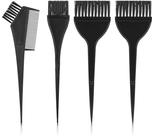 Aeaocvo Haarfärbepinsel 4 Stück Färbepinsel Haare Set, Pinsel Haare Färben, Anderer Stil Haare Färben Zubehör für Friseurladen, Haare Färben zu Hause Färbepinsel