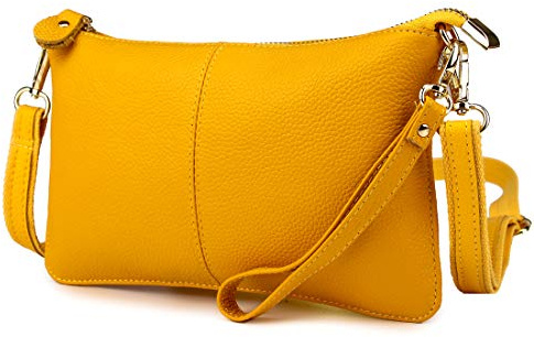 Lowille Genuine Leather Clutch Wallet For Women Wristlet Envelop Crossbody Purse Card Shoulder Bag