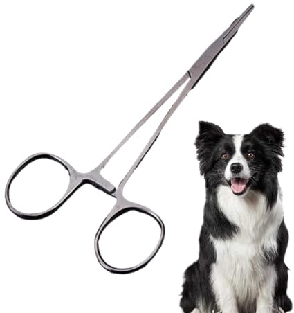 Forbici per animali domestici, forbici curve per cani, forbici curve per cani, forbici per cani in acciaio inox – professionale per la cura del viso per peli delle orecchie, peli del naso, zampa