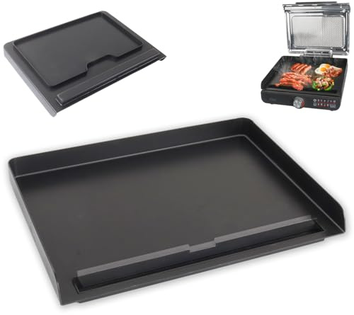 GR101 Sizzle Grill Griddle Indoor for Ninja Smokeless Indoor grill & Griddle, Flat Top Grill Plate Replacement Parts for Ninja GR100 Series Cooking Electric Accessories, Non-Stick GR101 Grill Plate
