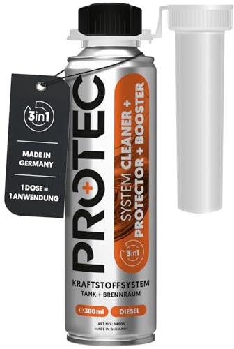 ProTec+ Diesel-Systemreiniger 300 ml I 3in1 Reinigung, Pflege & Schutz des Motors mit Leistungsbooster I Diesel-Reiniger, Motor-Reiniger, Kondenswasser-Entferner, Werkstattprodukt