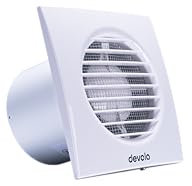 Devola 100mm Axial Extractor Fan with Humidity Sensor, 4 Inch Bathroom Fan, Kitchen Fan, Made in Britain (Humidistat) - DVF100H