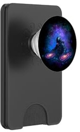 Divertente DJ Astronauta che filtra le galassie giradischi nello spazio PopSockets PopWallet per MagSafe