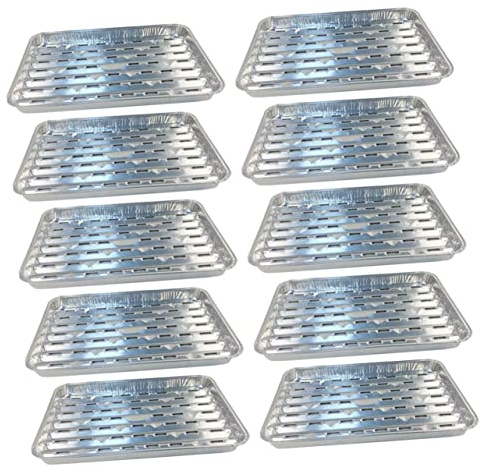 Bandejas de Aluminio Perforadas Desechables 10 Piezas para Horno