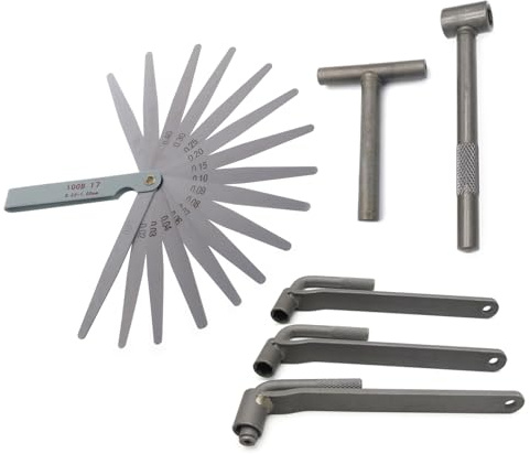 Moto Scooter Valvole Motore Vite Riparazione Chiave di Regolazione Quadrato Foro Esagonale Chiave Strumento con Spessimetri Valvole Moto Strumento