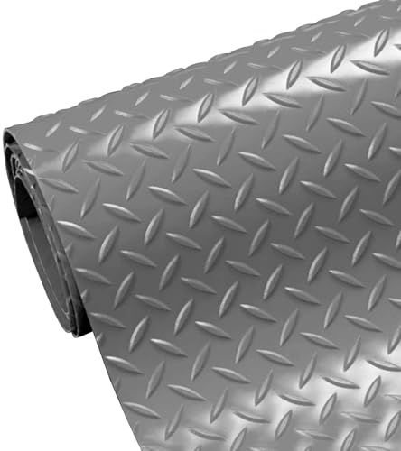 MBBTAG Revêtement de Sol Antidérapant en Caoutchouc 1.5mm Tapis de Sol en Caoutchouc Voiture Intérieur/Extérieur pour Garage Remorque Machine à Laver - Imperméable(Vert,1x6m)