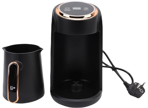 Haofy Elektrisk Turkisk Kaffekanna Turkisk Kaffebryggare 600W 300 Ml Anti Overflow Rostfritt Stål med Synlig vattennivå för Hemmakontor 4 Koppar